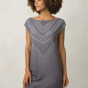 prAna Sanna Shift‎ Jersey Dress Grey Mini - Size Small